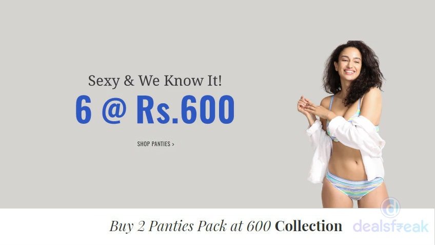 Zivame Offers: 6 Cute Panties @ Rs.699, Girl's Underwear at Lowest Price