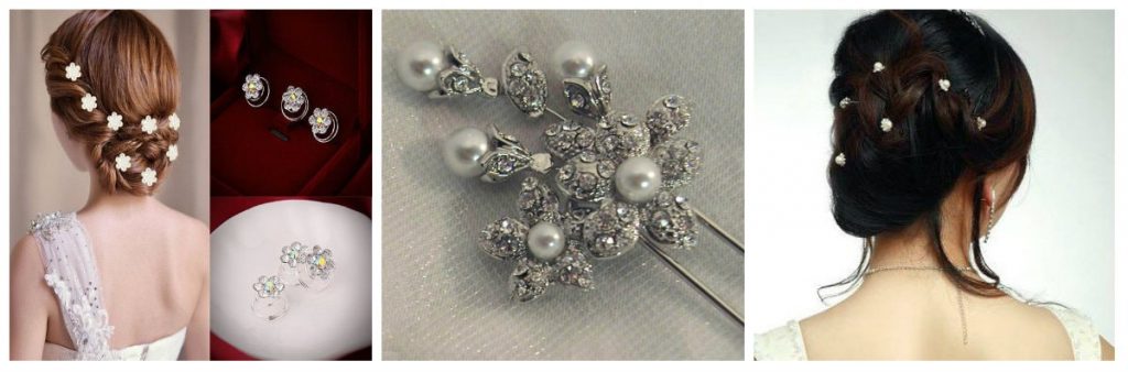 bridal crystal hair pin