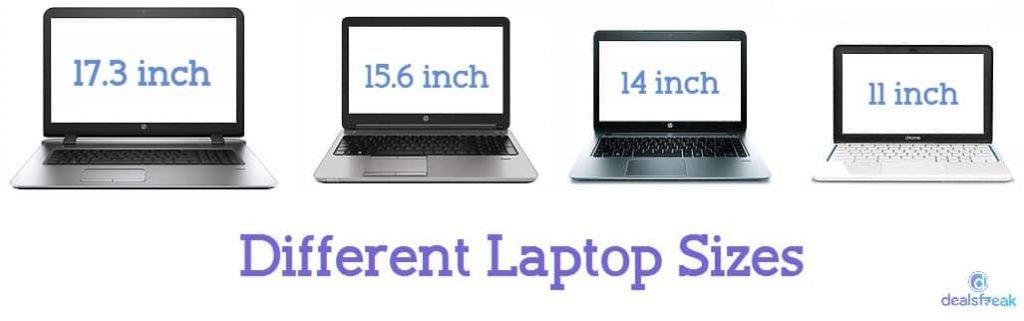 different laptop size