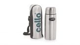Cello Lifestyle Stainless Steel 1000 ml Flask (Pack of 1, Silver)