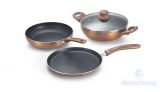 Prestige Omega Festival Pack – Kitchen Cookware Set (3 – Piece, Aluminium)